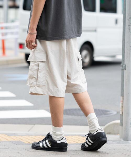 WEGO（ウィゴー）の「WEGO/ナイロンイージーバギーカーゴショーツ（カーゴパンツ・メンズ・オリーブ/ライトグレー/ブラック・MEDIUM/LARGE）」の12枚目の写真