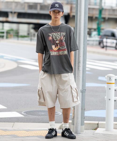 WEGO（ウィゴー）の「WEGO/ナイロンイージーバギーカーゴショーツ（カーゴパンツ・メンズ・オリーブ/ライトグレー/ブラック・MEDIUM/LARGE）」の13枚目の写真