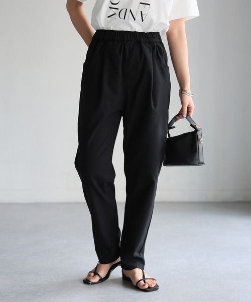 Riberry（リベリー）の「リネンコットンタックポケットイージーパンツ（スラックス・レディース・グレー/ナチュラル/ブラック・FREE）」の3枚目の写真