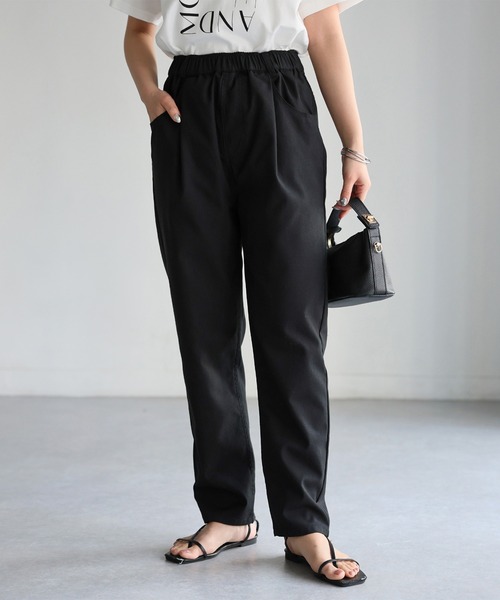 Riberry（リベリー）の「リネンコットンタックポケットイージーパンツ（スラックス・レディース・グレー/ナチュラル/ブラック・FREE）」の4枚目の写真