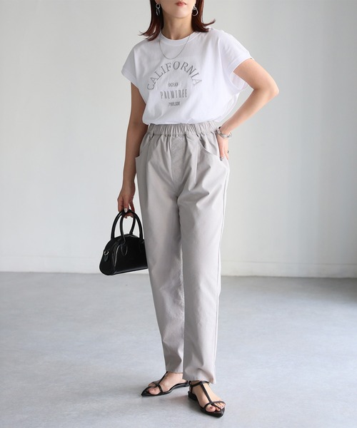 Riberry（リベリー）の「リネンコットンタックポケットイージーパンツ（スラックス・レディース・グレー/ナチュラル/ブラック・FREE）」の9枚目の写真