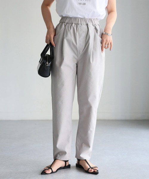Riberry（リベリー）の「リネンコットンタックポケットイージーパンツ（スラックス・レディース・グレー/ナチュラル/ブラック・FREE）」の8枚目の写真