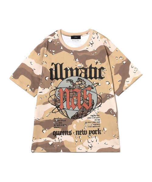 International Gallery BEAMS（インターナショナルギャラリービームス）の「【別注】U/MUSIC × IG / UNDERSONG Nas カモフラージュ グラフィック Tシャツ（Tシャツ/カットソー・メンズ・その他・S/M/L）」の2枚目の写真