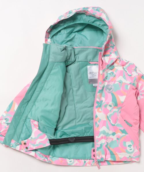 セール】SNOWY TALE JK /ロキシーキッズ総柄袖口グローブループ付き