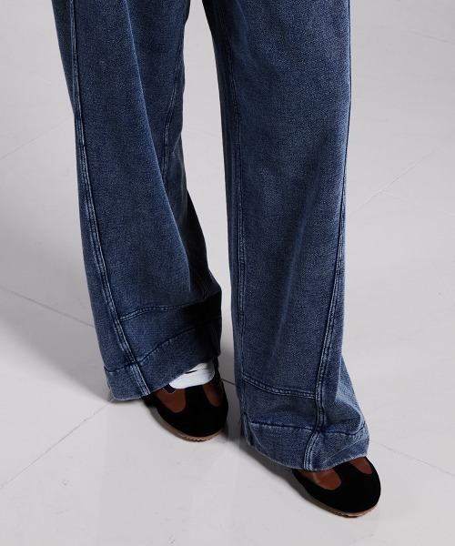 ESSENTIAL（エッセンシャル）の「インディゴワイドパンツ（その他パンツ・レディース・ブルー・36/38）」の6枚目の写真