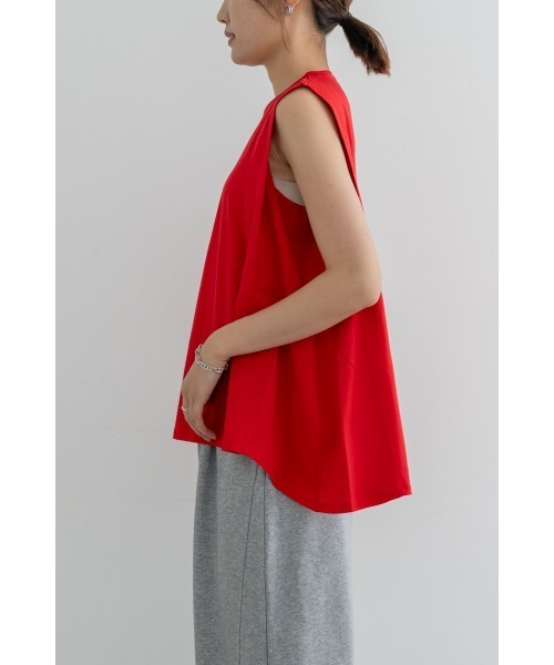 M.deux（エムドゥ）の「［ドライタッチフレアカットソー］（Tシャツ/カットソー・レディース・チャコールグレー/レッド/ブルー・MEDIUM）」の11枚目の写真