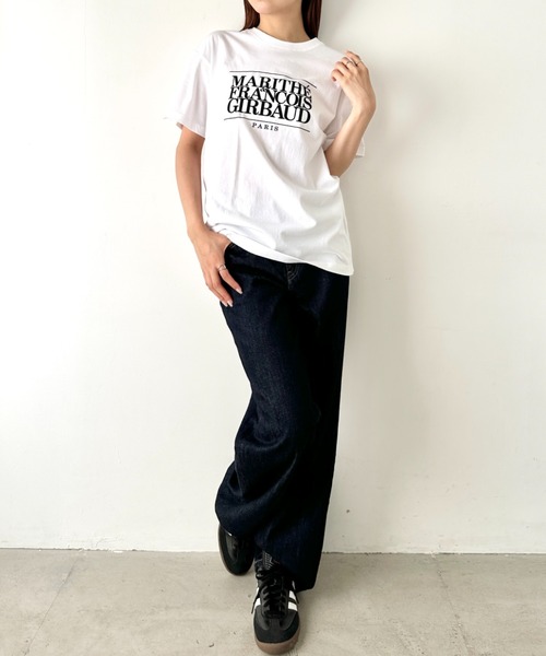 MARITHE + FRANCOIS GIRBAUD(マリテフランソワジルボー)の「MARITHE + FRANCOIS GIRBAUD(マリテフランソワジルボー)/ロゴプリント 半袖 Tシャツ/a four-colored T-shirt(Tシャツ/カットソー・レディース・ブラック/グレー/ホワイト/ネイビー・S/M/L/XL)」の11枚目の写真