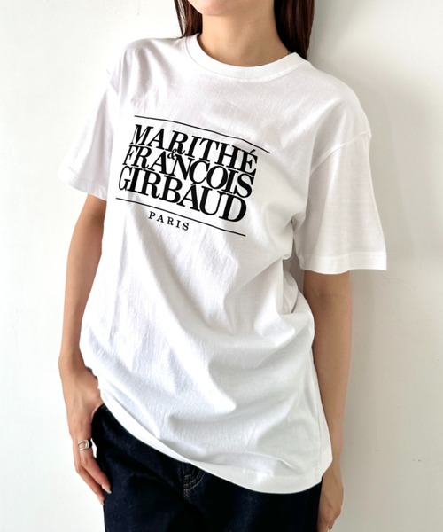 tシャツ MARITHE + FRANCOIS GIRBAUD(マリテフランソワジルボー)/ロゴプリント 半袖 Tシャツ/a four-colored セール】MARITHE + FRANCOIS GIRBAUD(マリテフランソワジルボー