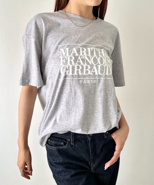 tシャツ MARITHE + FRANCOIS GIRBAUD(マリテフランソワジルボー)/ロゴプリント 半袖 Tシャツ/a four-colored MARITHE + FRANCOIS GIRBAUD tシャツ GIRBAUD(マリテフランソワ
