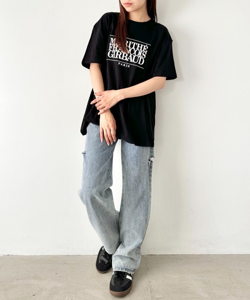 MARITHE + FRANCOIS GIRBAUD(マリテフランソワジルボー)の「MARITHE + FRANCOIS GIRBAUD(マリテフランソワジルボー)/ロゴプリント 半袖 Tシャツ/a four-colored T-shirt(Tシャツ/カットソー・レディース・ブラック/グレー/ホワイト/ネイビー・S/M/L/XL)」の16枚目の写真