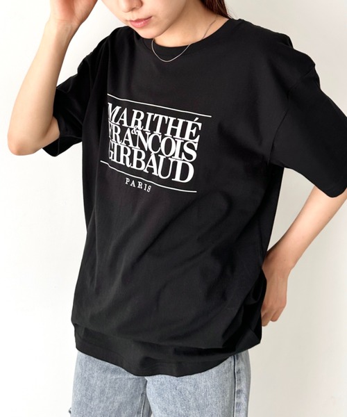 MARITHE + FRANCOIS GIRBAUD(マリテフランソワジルボー)の「MARITHE + FRANCOIS GIRBAUD(マリテフランソワジルボー)/ロゴプリント 半袖 Tシャツ/a four-colored T-shirt(Tシャツ/カットソー・レディース・ブラック/グレー/ホワイト/ネイビー・S/M/L/XL)」の14枚目の写真