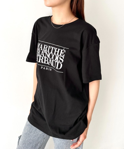 tシャツ MARITHE + FRANCOIS GIRBAUD(マリテフランソワジルボー)/ロゴプリント 半袖 Tシャツ/a four-colored MARITHE + FRANCOIS GIRBAUD tシャツ GIRBAUD(マリテフランソワ
