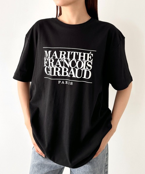MARITHE + FRANCOIS GIRBAUD(マリテフランソワジルボー)の「MARITHE + FRANCOIS GIRBAUD(マリテフランソワジルボー)/ロゴプリント 半袖 Tシャツ/a four-colored T-shirt(Tシャツ/カットソー・レディース・ブラック/グレー/ホワイト/ネイビー・S/M/L/XL)」の12枚目の写真