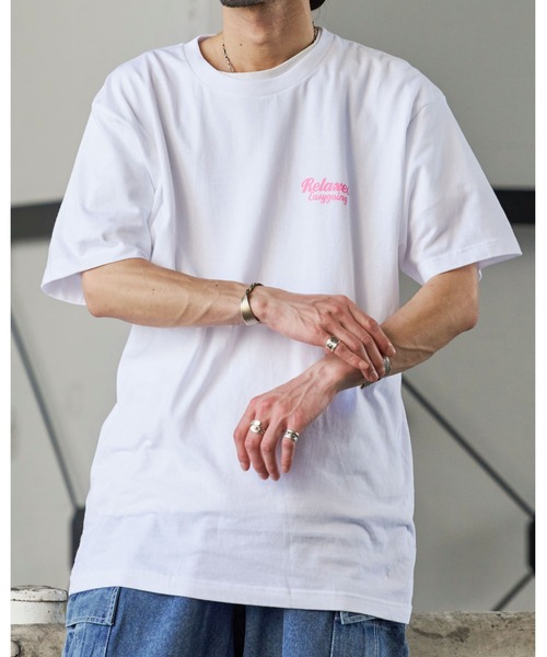 MODISH GAZE(モディシュガゼ)の「【MODISH GAZE】スモーキングガール Relaxed半袖Tシャツ(Tシャツ/カットソー・メンズ・ホワイト×グレー/ホワイト×ピンク/ブラック×パープル/ブラック×ブルー/ホワイト×ブルー/ブラック×グリーン・MEDIUM/LARGE/X-LARGE)」の22枚目の写真