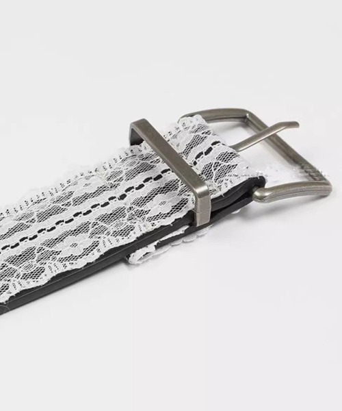 DIAVEL（ディアベル）の「【NEWデザイン】2素材MIXレースレザーベルト（ベルト・レディース・ホワイト/シルバー・F）」の14枚目の写真