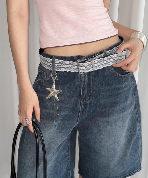 DIAVEL（ディアベル）の「【NEWデザイン】2素材MIXレースレザーベルト（ベルト・レディース・ホワイト/シルバー・F）」の18枚目の写真