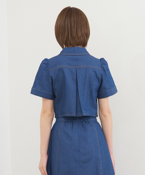 REDYAZEL（レディアゼル）の「【セットアップ可能】フロントZIPクロップドシャツ（シャツ/ブラウス・レディース・ネイビー/サックスブルー/オフホワイト・SMALL/MEDIUM）」の18枚目の写真
