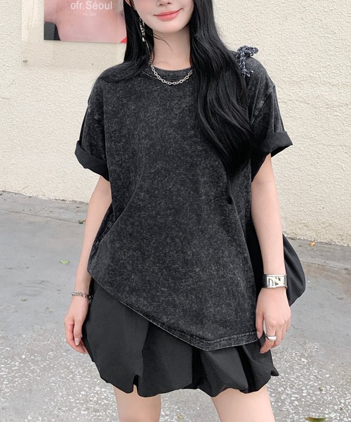 by LEGNA(バイレグナ)の「ユーズド風Tシャツ(Tシャツ/カットソー・レディース・カーキ/ブラック/グレー/ベージュ・SMALL/X-LARGE/LARGE/MEDIUM)」の2枚目の写真