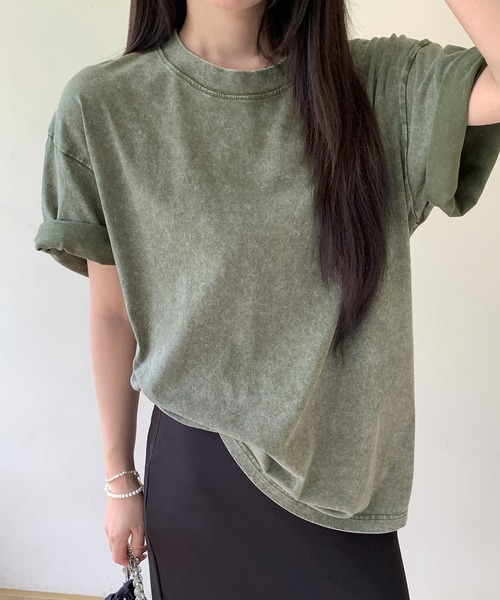 by LEGNA(バイレグナ)の「ユーズド風Tシャツ(Tシャツ/カットソー・レディース・カーキ/ブラック/グレー/ベージュ・SMALL/X-LARGE/LARGE/MEDIUM)」の20枚目の写真