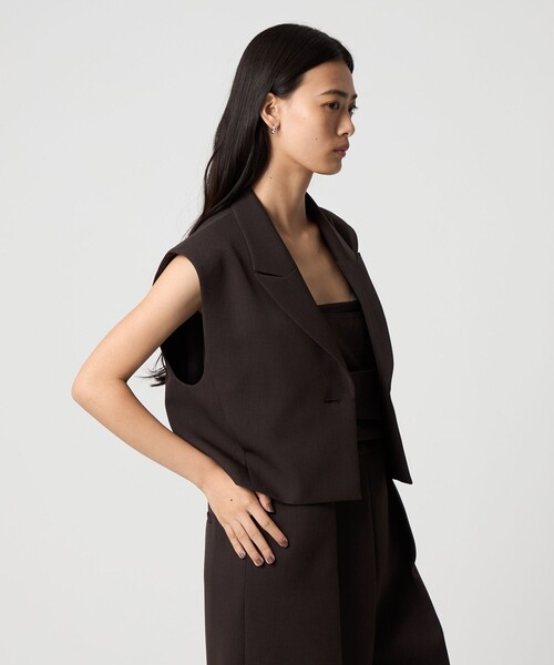 タグ付新品✴︎epa✴︎リバーシブルショートベスト EMMEL REFINES＞EM ショート ジレ（ベスト）｜EMMEL REFINES（エメル