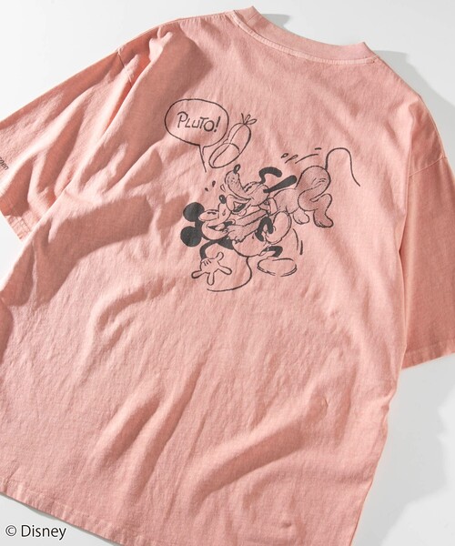 Disney（ディズニー）の「coen限定/Disney（ディズニー）ヴィンテージライクTシャツ（Tシャツ/カットソー・メンズ・ピンク/オフホワイト/ダークグレー/ネイビー・S/XL/L/M）」の4枚目の写真