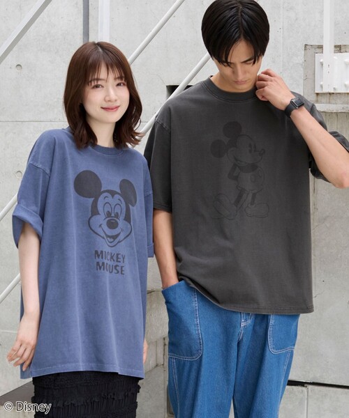 Disney（ディズニー）の「coen限定/Disney（ディズニー）ヴィンテージライクTシャツ（Tシャツ/カットソー・メンズ・ピンク/オフホワイト/ダークグレー/ネイビー・S/XL/L/M）」の6枚目の写真