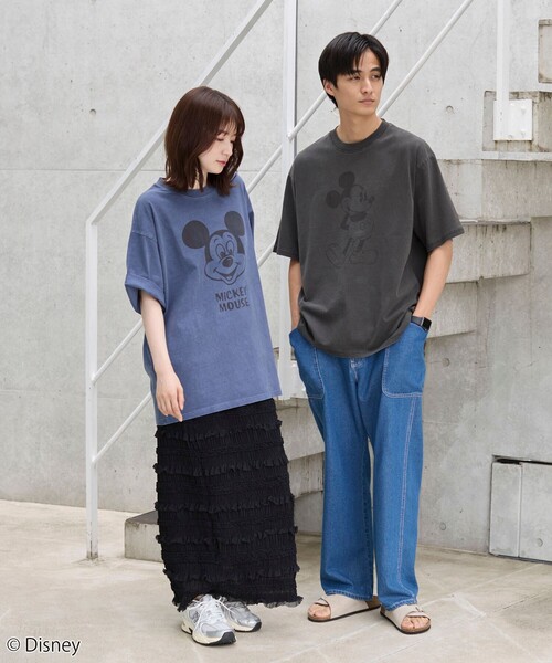 Disney（ディズニー）の「coen限定/Disney（ディズニー）ヴィンテージライクTシャツ（Tシャツ/カットソー・メンズ・ピンク/オフホワイト/ダークグレー/ネイビー・S/XL/L/M）」の8枚目の写真