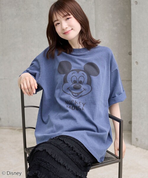 Disney（ディズニー）の「coen限定/Disney（ディズニー）ヴィンテージライクTシャツ（Tシャツ/カットソー・メンズ・ピンク/オフホワイト/ダークグレー/ネイビー・S/XL/L/M）」の9枚目の写真