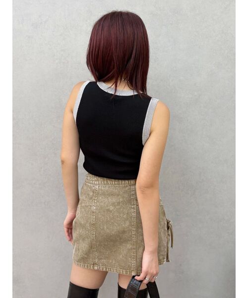 EVRIS（エヴリス）の「ジャガードグラフィックニットトップス（ニット/セーター・レディース・ブラック/ブルー・FREE）」の4枚目の写真