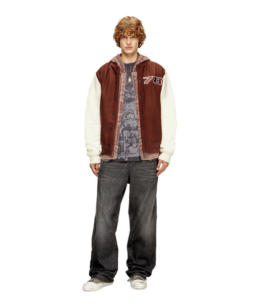 メンズ ブルゾン L-KOPF（スタジャン）｜DIESEL（ディーゼル）の