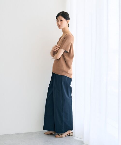 YECCA VECCA（イェッカヴェッカ）の「Vネックドルマンニット（ニット/セーター・レディース・ブラック/キャメル/パープル・FREE）」の15枚目の写真