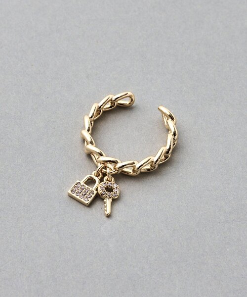 BEARDSLEY（ビアズリー）の「バッグとキーモチーフのオープンリング（リング・レディース・ゴールド・FREE）」の3枚目の写真