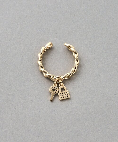 BEARDSLEY（ビアズリー）の「バッグとキーモチーフのオープンリング（リング・レディース・ゴールド・FREE）」の5枚目の写真