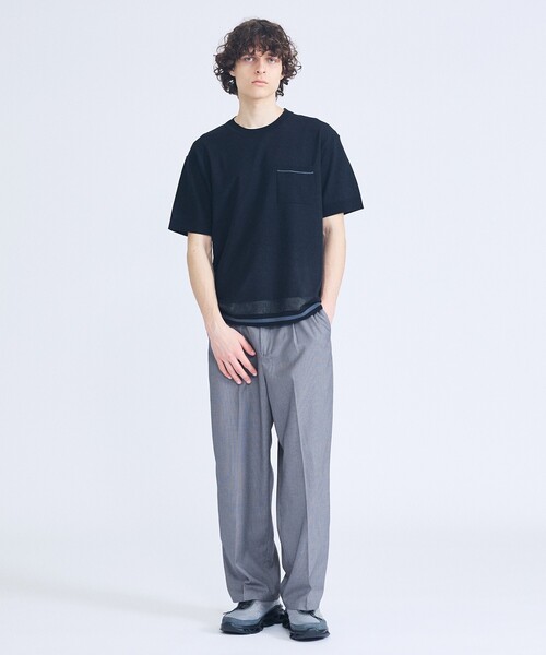 ABAHOUSE（アバハウス）の「メッシュニット シアーTシャツ/ サマーニット（Tシャツ/カットソー・メンズ・グレイッシュブルー/ホワイト/グリーン/ブラック・48/46）」の18枚目の写真