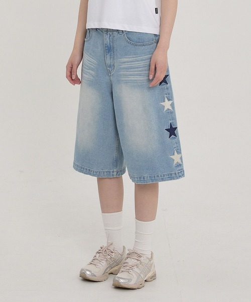 WaiKei（ワイケイ）の「【UNISEX】Wai Kei／スターバミューダパンツ（その他パンツ・レディース・ブルー/ライトブルー・MEDIUM/LARGE）」の2枚目の写真