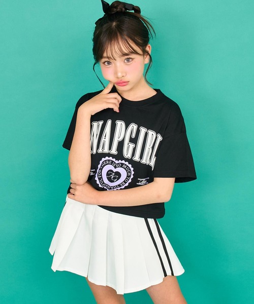 00s 2016Girl Print Anap Tee 海外ガール 平成 カレッジ プリント クロップド Tシャツ（Tシャツ/カットソー