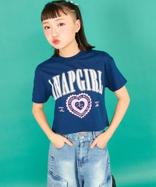 アナナ　プリントTシャツ ANAP kids tシャツ バンダナプリントレイヤード風Tシャツ キッズ