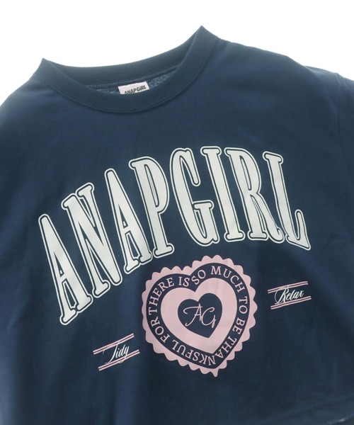 カレッジ プリント クロップド Tシャツ（Tシャツ/カットソー