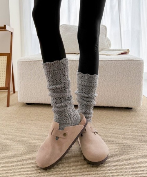 Teem Store（チームストア）の「粗編みニットソックス（ソックス/靴下・レディース・ホワイト/ブラック/グレー・F）」の12枚目の写真