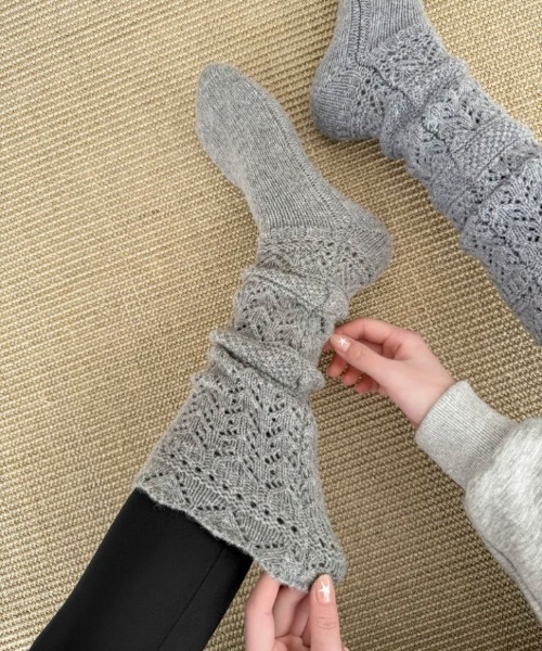Teem Store（チームストア）の「粗編みニットソックス（ソックス/靴下・レディース・ホワイト/ブラック/グレー・F）」の20枚目の写真