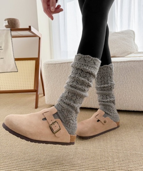 Teem Store（チームストア）の「粗編みニットソックス（ソックス/靴下・レディース・ホワイト/ブラック/グレー・F）」の21枚目の写真