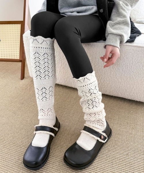 Teem Store（チームストア）の「粗編みニットソックス（ソックス/靴下・レディース・ホワイト/ブラック/グレー・F）」の8枚目の写真