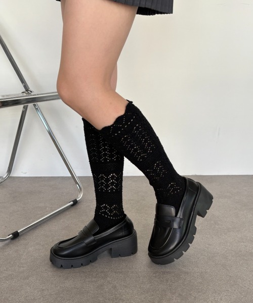 Teem Store（チームストア）の「粗編みニットソックス（ソックス/靴下・レディース・ホワイト/ブラック/グレー・F）」の15枚目の写真