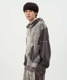 SASHIKO DAMAGE PULLOVER HOODIE