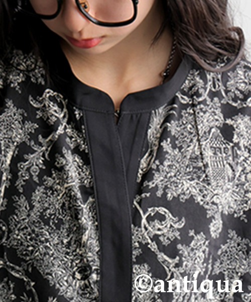 antiqua(アンティカ)の「トワルドジュイ柄半袖シャツ(シャツ/ブラウス・レディース・ブラック/アイボリー・ONESIZE)」の20枚目の写真