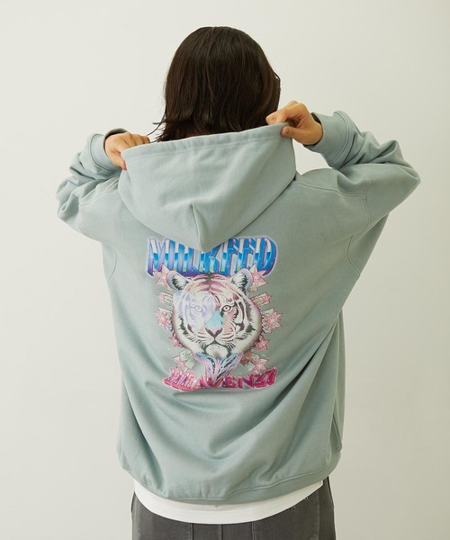 MILKFED.(ミルクフェド)の「TIGER SWEAT HOODIE(パーカー・レディース・ライトブルー/オートミール/チャコール・M/L)」の14枚目の写真