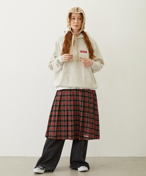 MILKFED.(ミルクフェド)の「TIGER SWEAT HOODIE(パーカー・レディース・ライトブルー/オートミール/チャコール・M/L)」の7枚目の写真