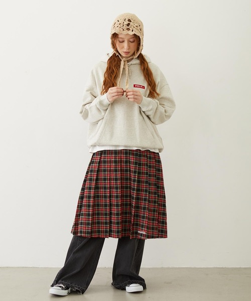 MILKFED.(ミルクフェド)の「TIGER SWEAT HOODIE(パーカー・レディース・ライトブルー/オートミール/チャコール・M/L)」の8枚目の写真