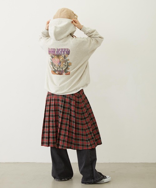 MILKFED.(ミルクフェド)の「TIGER SWEAT HOODIE(パーカー・レディース・ライトブルー/オートミール/チャコール・M/L)」の10枚目の写真