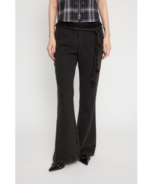 LAGUA GEM（ラグアジェム）の「WASH FLARE スウェットパンツ（スウェットパンツ・レディース・ブラック/カーキ・SMALL/MEDIUM）」の4枚目の写真